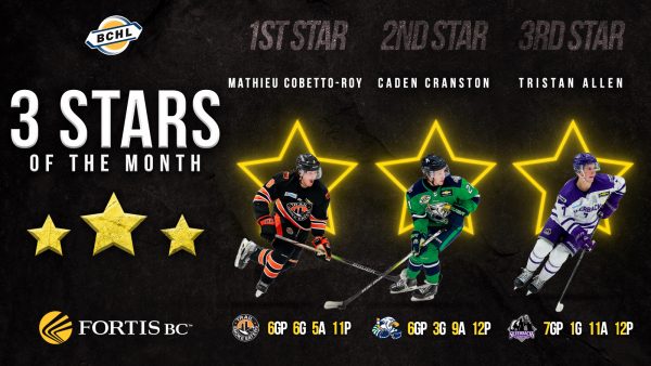 Cobetto-Roy named BCHL 1st Star of the Month